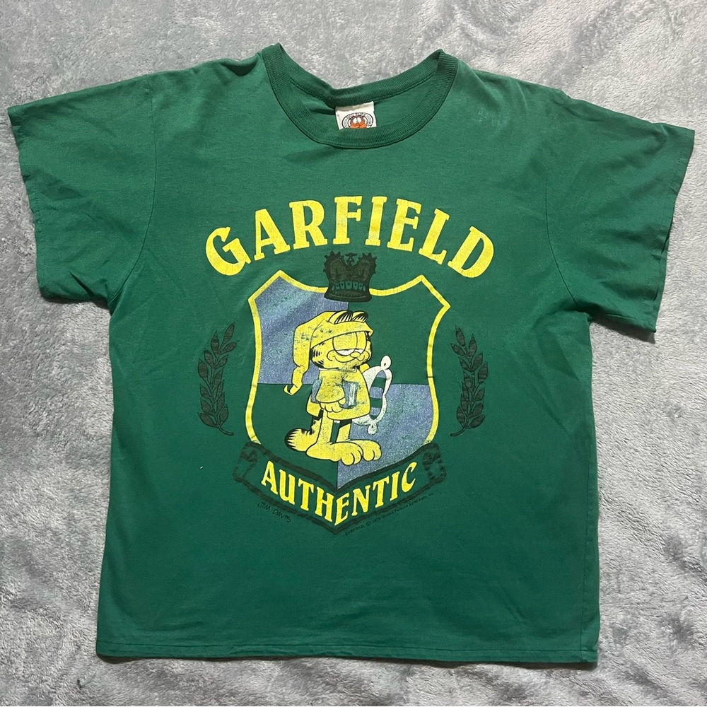 Garfield Authentic Vintage Green T-Shirt